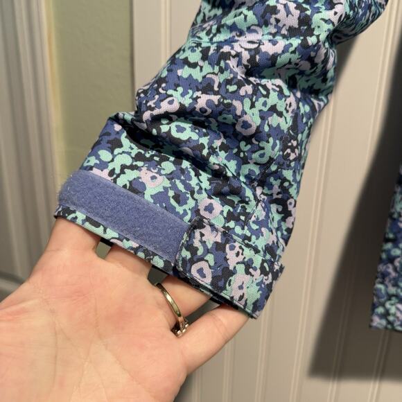 Columbia Interchange Jacket Blue Purple Floral Kids 14/16 - Picture 3 of 8